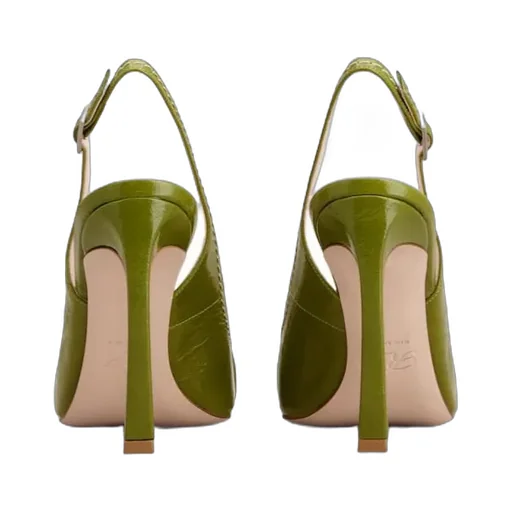 Trompette Slingback Pumps In Patent Leather