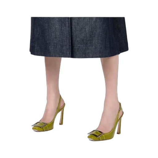 Trompette Slingback Pumps In Patent Leather