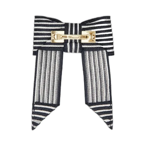 Broche Vivier Hair Clip In Raffia