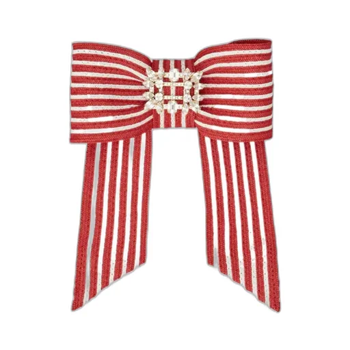 Broche Vivier Hair Clip In Raffia