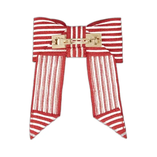 Broche Vivier Hair Clip In Raffia