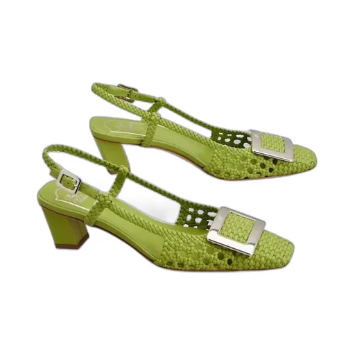 Belle Vivier Slingback Pumps In Leather
