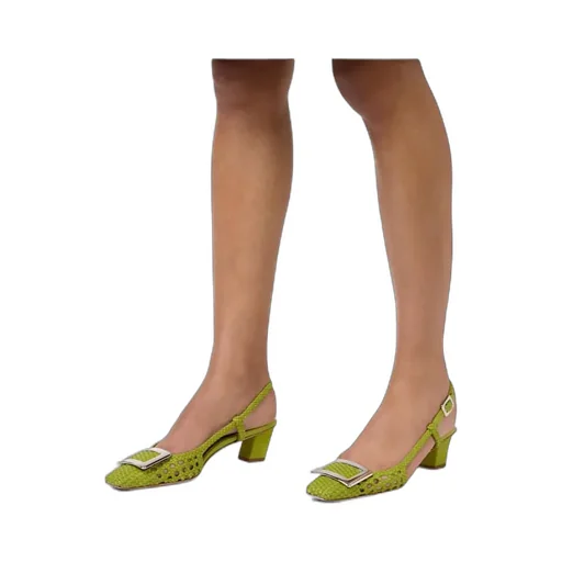 Belle Vivier Slingback Pumps In Leather