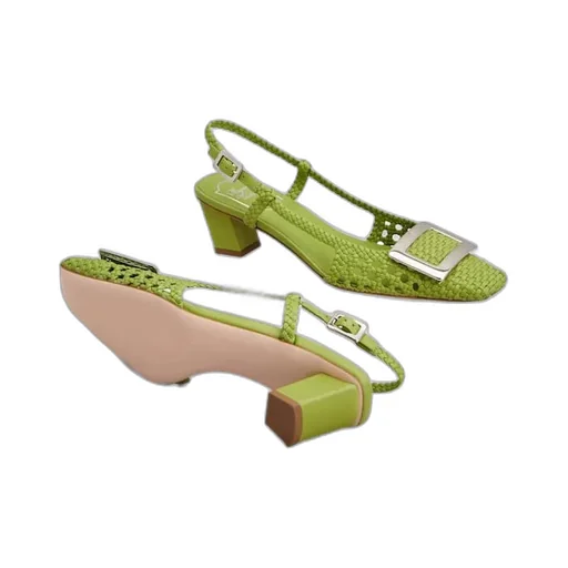 Belle Vivier Slingback Pumps In Leather