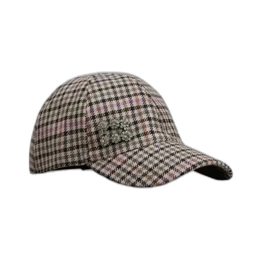 Efflorescence Baseball Cap In Checks Fabric