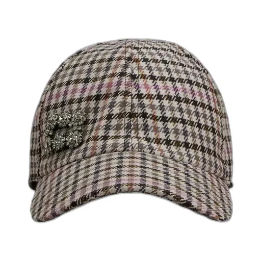 Efflorescence Baseball Cap In Checks Fabric