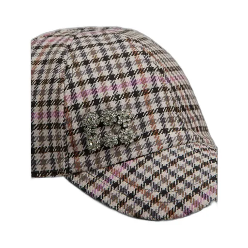 Efflorescence Baseball Cap In Checks Fabric