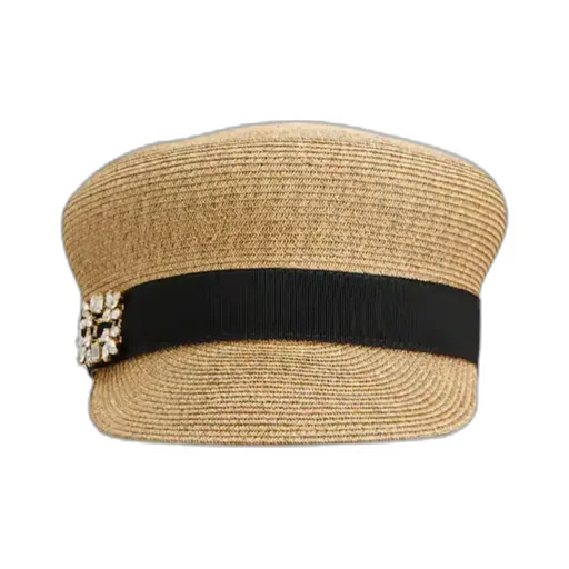 Broche Vivier Sailor Hat In Raffia