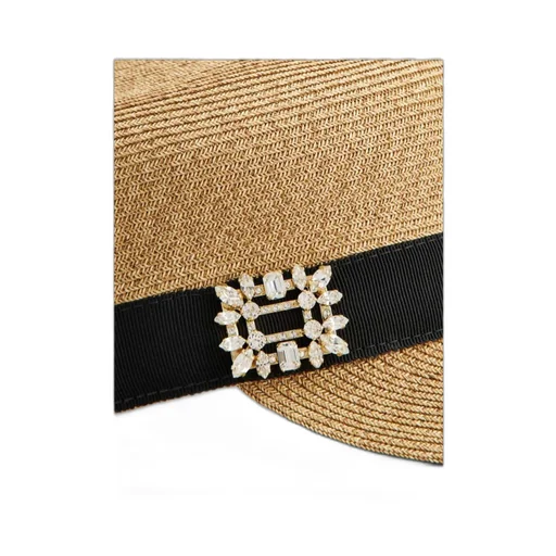 Broche Vivier Sailor Hat In Raffia