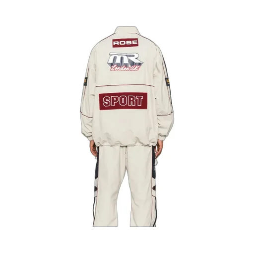 Panelled Logo-Emblem Half-Zip Sweater