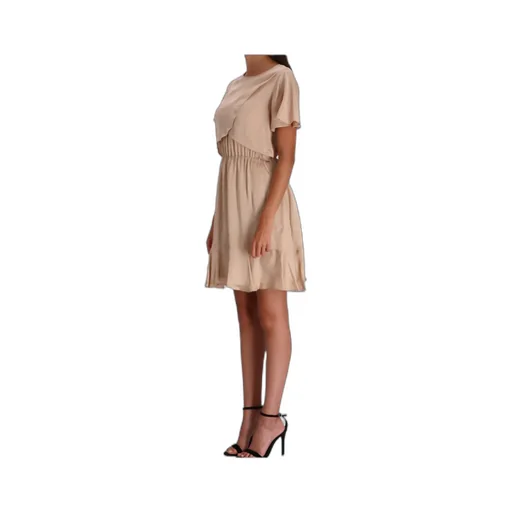 Ruffled-Overlay Dress