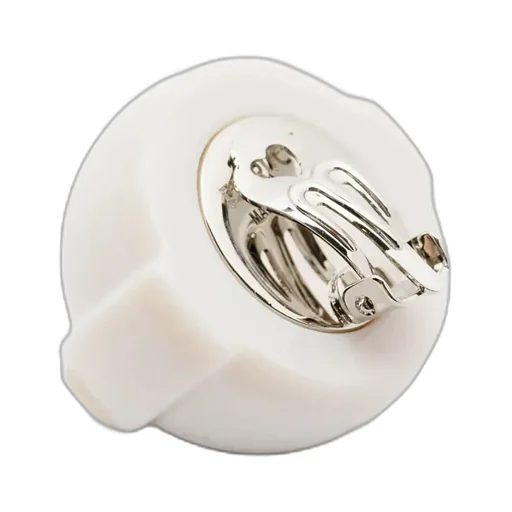 Logo Embossed Clip Earrings
