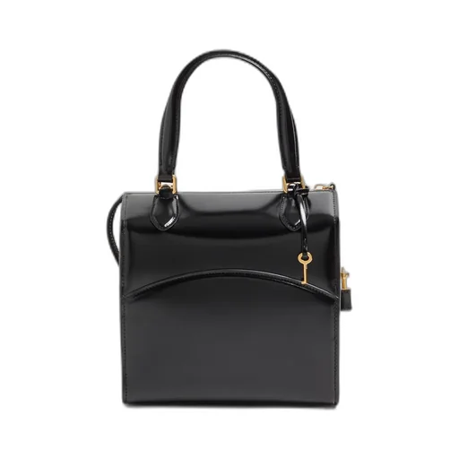 Valentino Garavani Vain-Case Bowling Bag In Shiny Calfskin