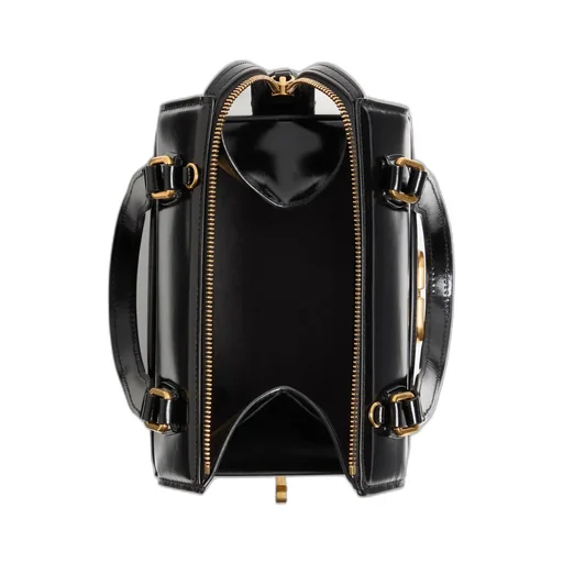 Valentino Garavani Vain-Case Bowling Bag In Shiny Calfskin