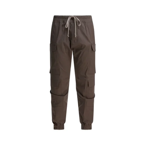 Cargo-Pocket Drawstring Cargo Trousers