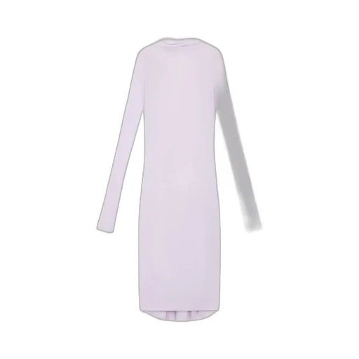 V-Neck Long-Sleeve Midi Dress