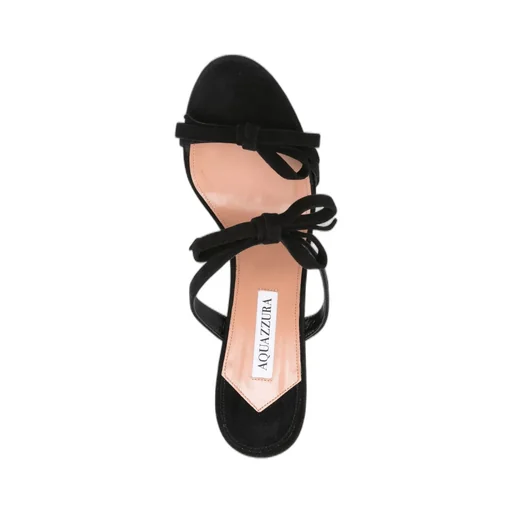 100Mm Soave Bow-Embellished Stiletto Sandals