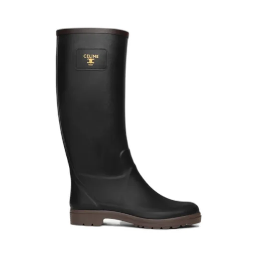 Celine Rain Boots In Natural Rubber