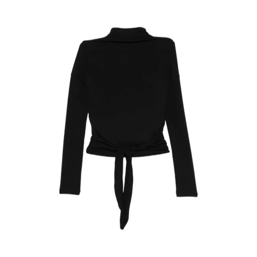 Button Tie-Waist Blouse