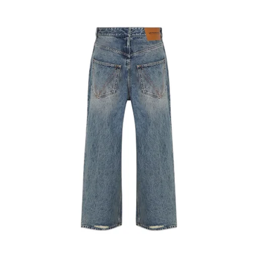 Distressed V-Yoke Jeans