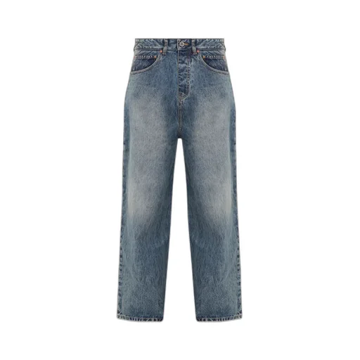 Distressed V-Yoke Jeans