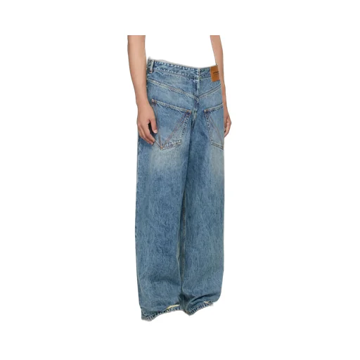 Distressed V-Yoke Jeans
