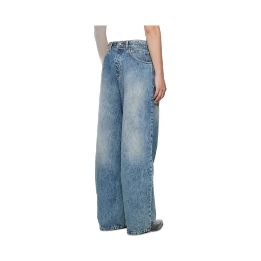 Distressed V-Yoke Jeans