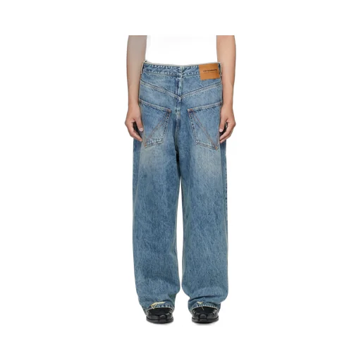 Distressed V-Yoke Jeans