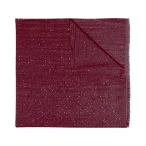 Sequin-Embellished Fringed Scarf