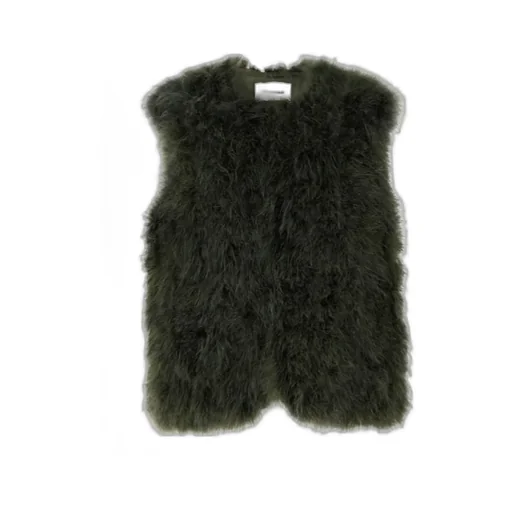 Short Feather Vest