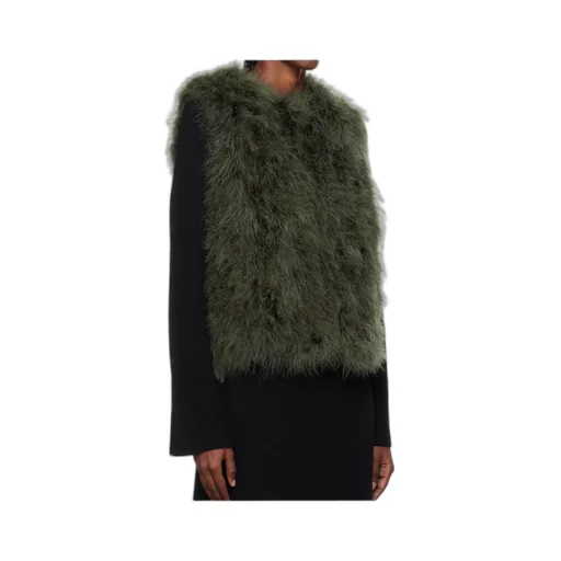 Short Feather Vest