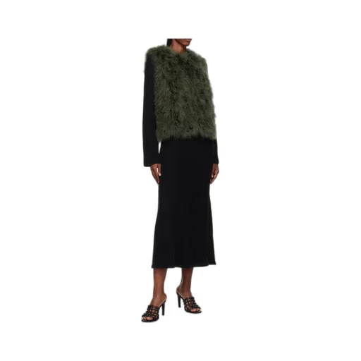 Short Feather Vest