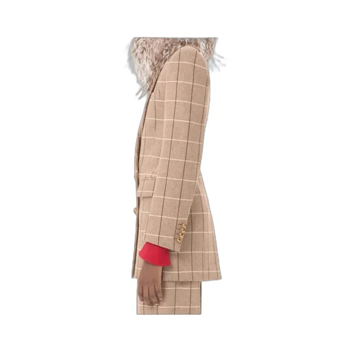 Windowpane-Check Double-Breasted Blazer