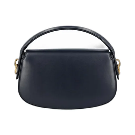 Saint Laurent Logo Plaque Foldover Top Shoulder Bag
