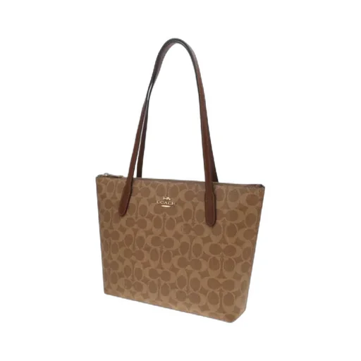 Fiona Signature Canvas Zip Tote
