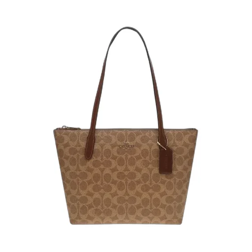Fiona Signature Canvas Zip Tote