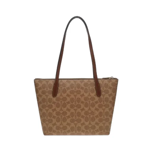 Fiona Signature Canvas Zip Tote