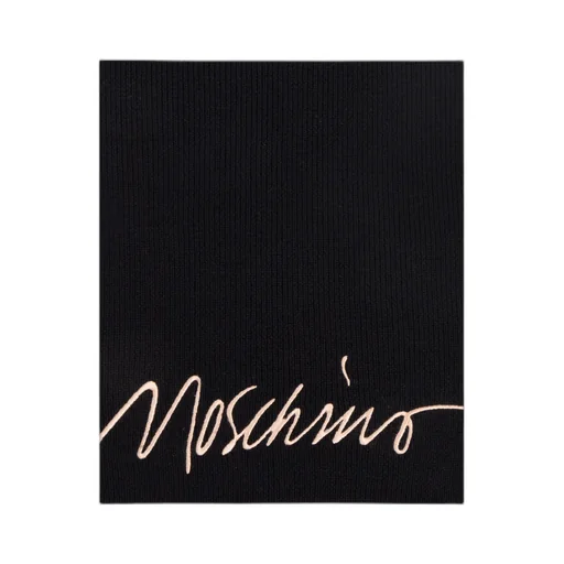 Embroidered Ribbed Scarf