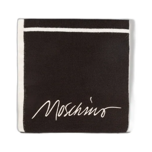Embroidered Striped Wool-Blend Scarf