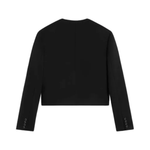 Cardigan Jacket In Wool Cloth
