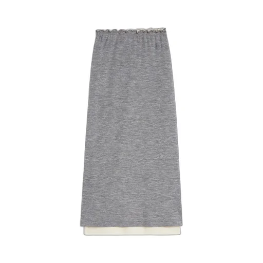 Lightweight Wool Layered Skirt
