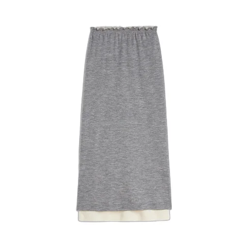 Lightweight Wool Layered Skirt
