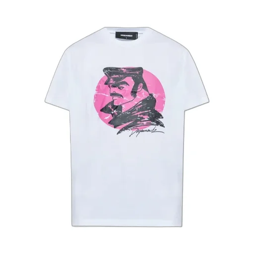Dsquared2 Graphic Printed Crewneck T-Shirt