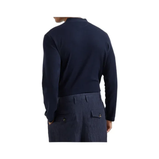 Brunello Cucinelli Long-Sleeved Crewneck Polo Shirt