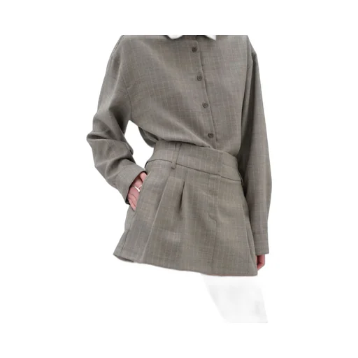 Pleated A-Line Skirt