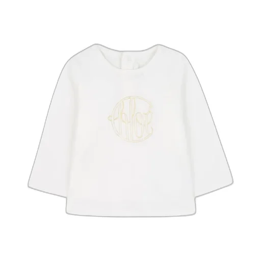 Chloé Kids Logo Printed Crewneck T-Shirt