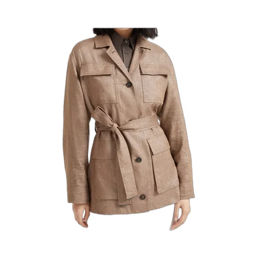 Brunello Cucinelli Long-Sleeved Belted Jacket