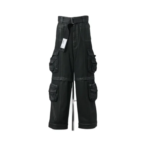 Coated Denim Overalls