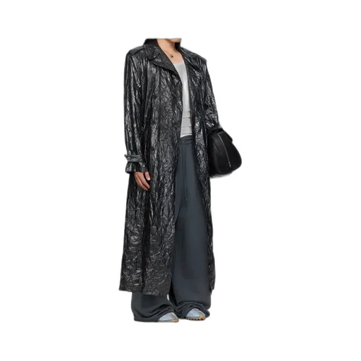 Pleated Trench Coat