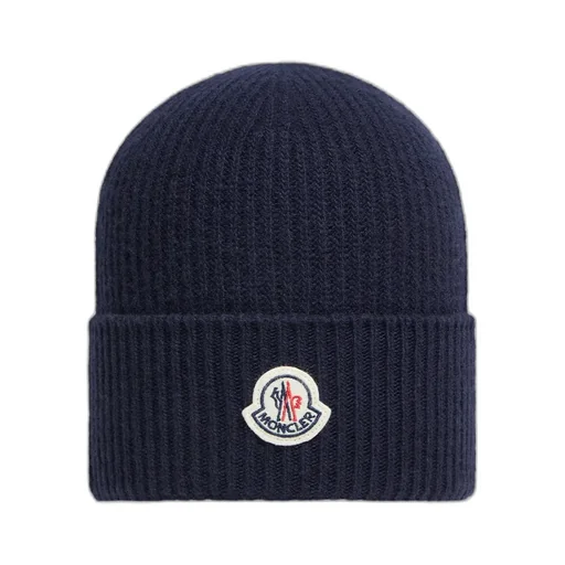 Moncler Logo Patch Knit Beanie